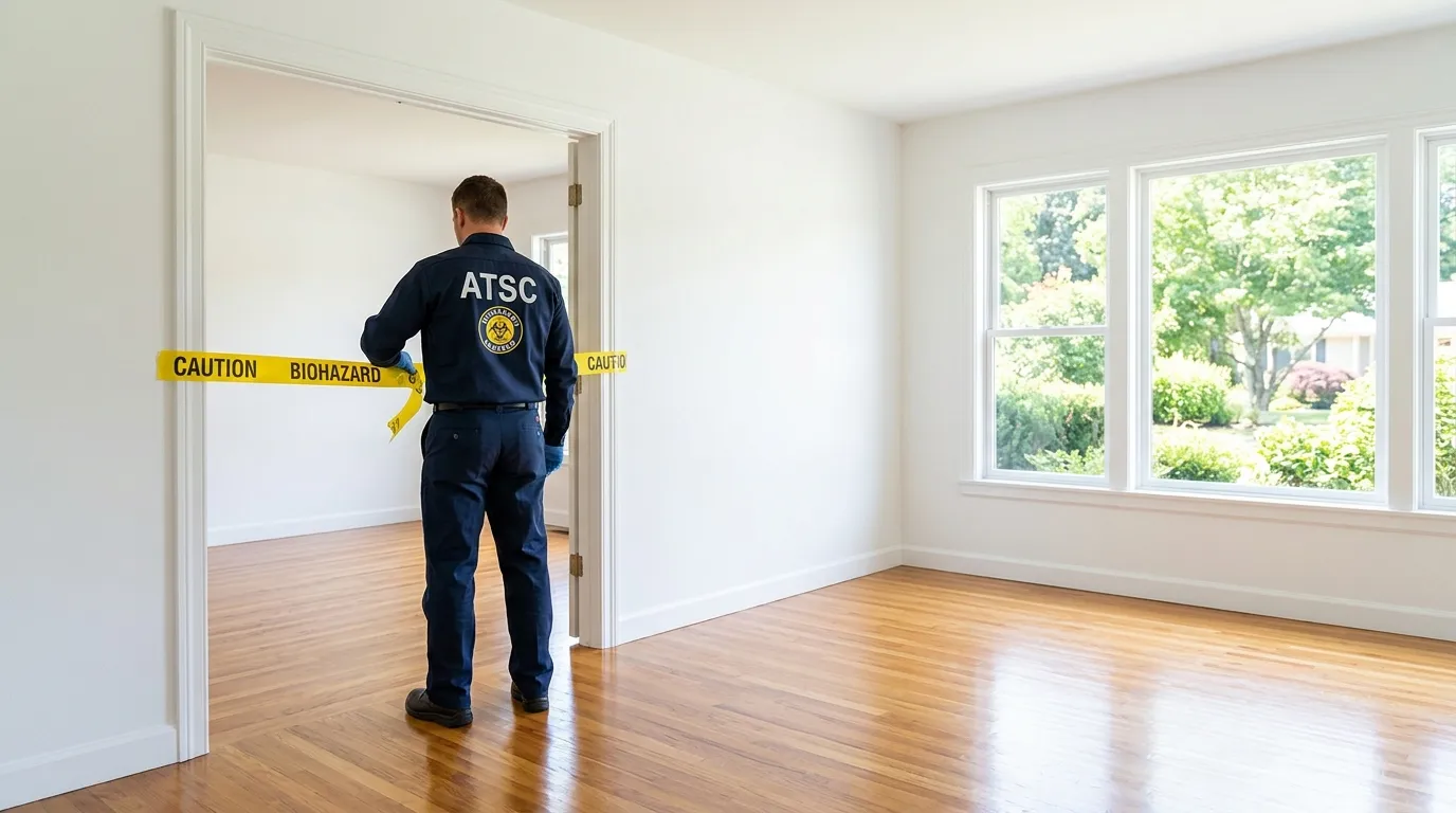 Certified biohazard cleanup crew performing Trauma Scene Cleanup in Muskego